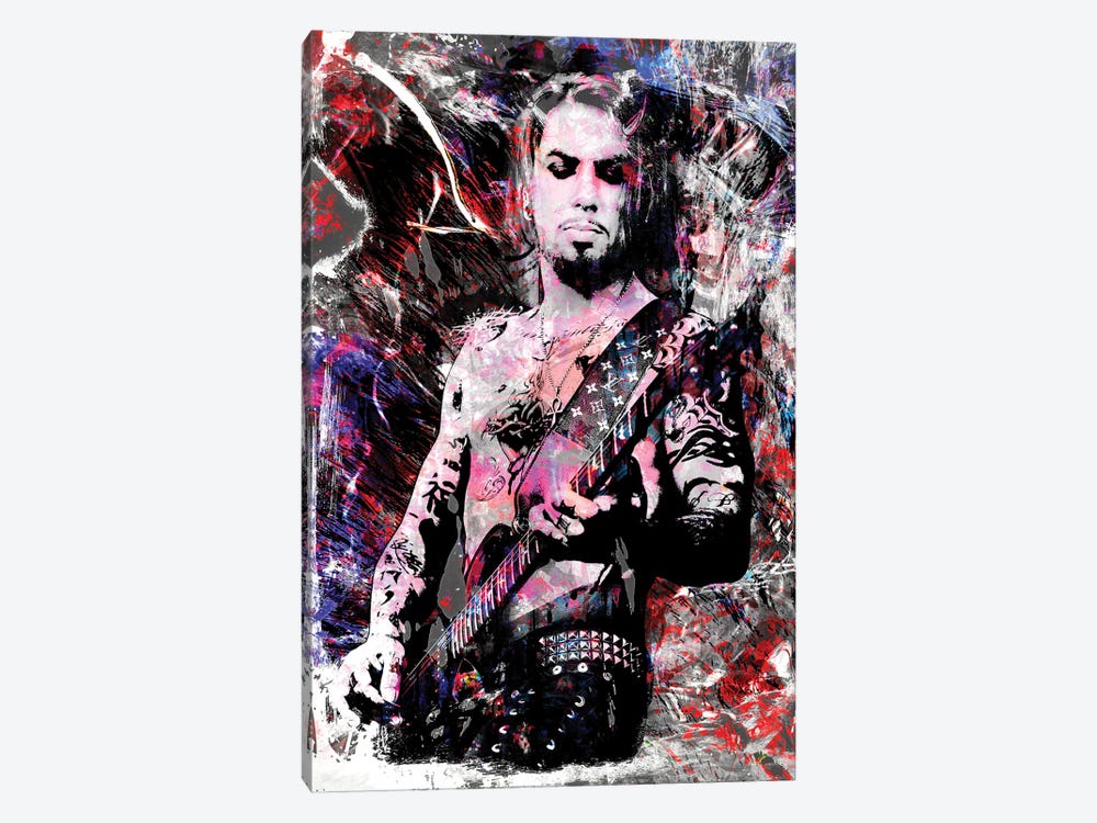 Dave Navarro - Jane’S Addiction "Been Caught Stealing" by Rockchromatic 1-piece Canvas Artwork