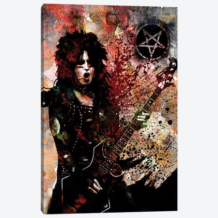 Nikki Sixx - Motley Crue "Kickstart My Heart" Canvas Print #RCM161} by Rockchromatic Art Print
