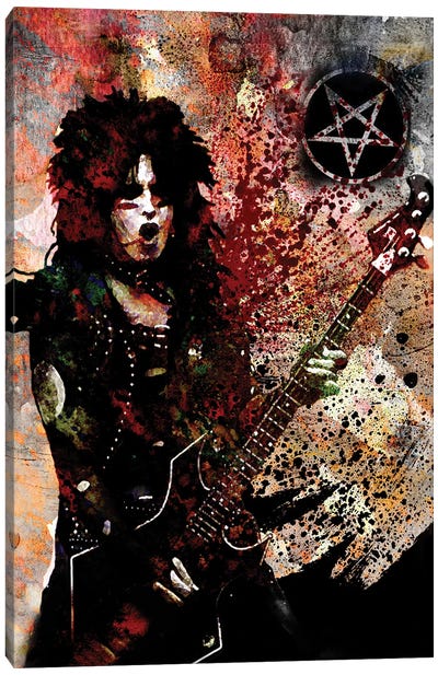 Nikki Sixx - Motley Crue "Kickstart My Heart" Canvas Art Print - Guitar Art