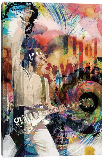 Pete Townshend - The Who "Teenage Wasteland" Canvas Art Print - Band Art
