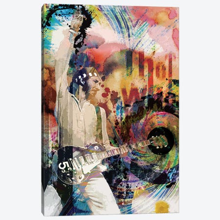 Pete Townshend - The Who "Teenage Wasteland" Canvas Print #RCM162} by Rockchromatic Canvas Print