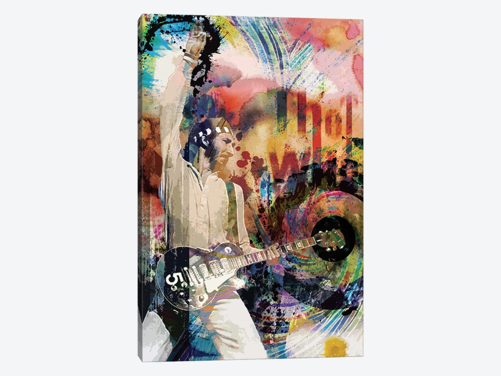 Pete Townshend - The Who "Teenage Wasteland" by Rockchromatic 1-piece Canvas Artwork
