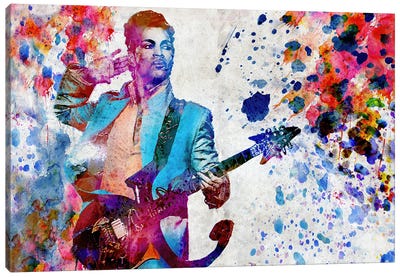 Prince "Purple Rain" Canvas Art Print - Celebrity Art