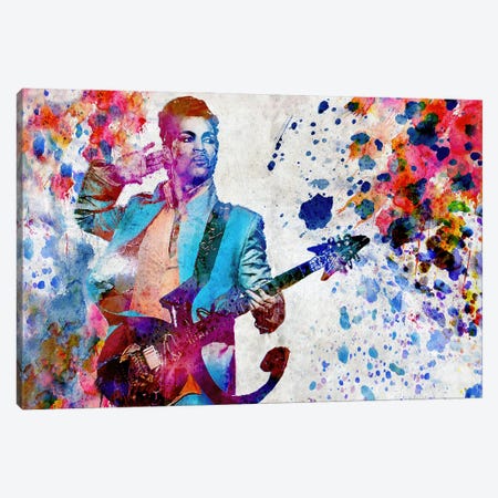 Prince "Purple Rain" Canvas Print #RCM166} by Rockchromatic Canvas Wall Art
