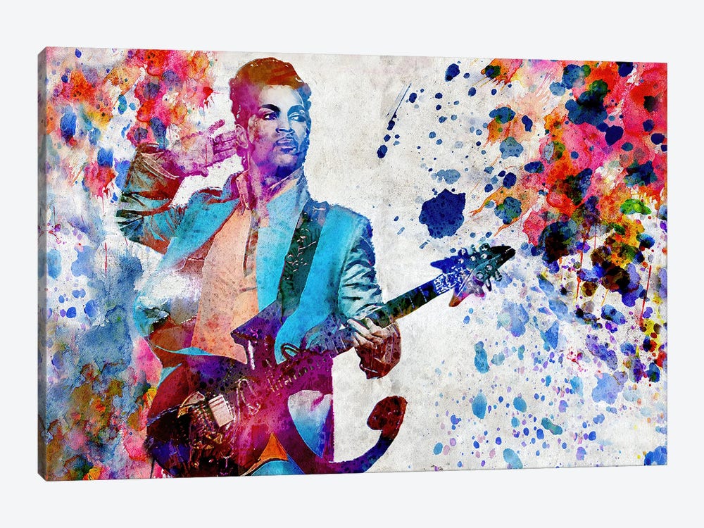 Prince "Purple Rain" by Rockchromatic 1-piece Canvas Artwork