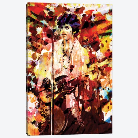 Prince "Lets Go Crazy" Canvas Print #RCM167} by Rockchromatic Canvas Art