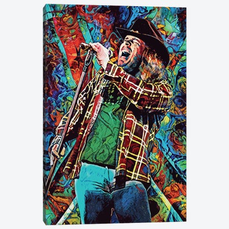 Ronnie Van Zant - Lynyrd Skynyrd "Free Bird" Canvas Print #RCM170} by Rockchromatic Canvas Art