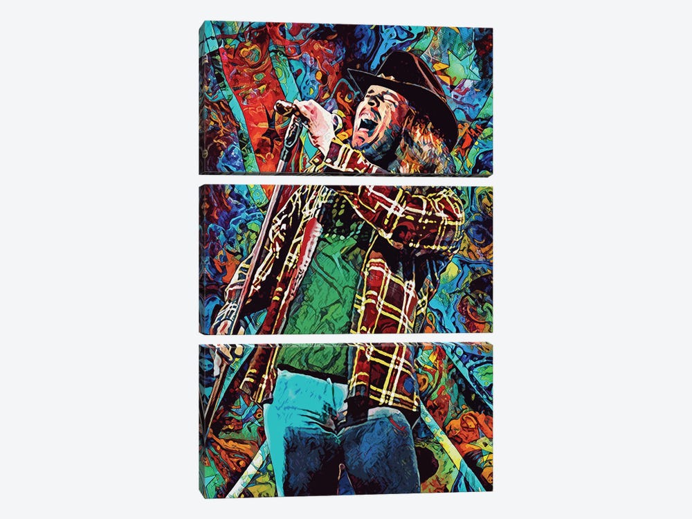 Ronnie Van Zant - Lynyrd Skynyrd "Free Bird" by Rockchromatic 3-piece Art Print