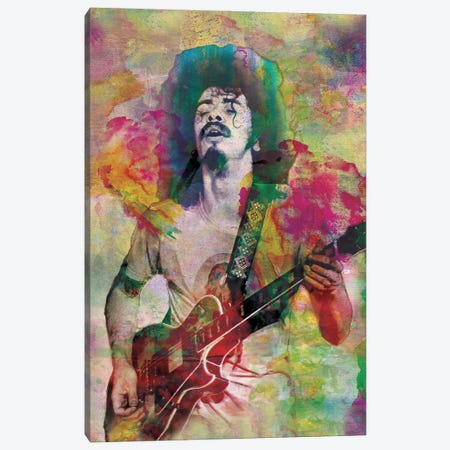 Santana "Black Magic Woman" Canvas Print #RCM171} by Rockchromatic Canvas Wall Art