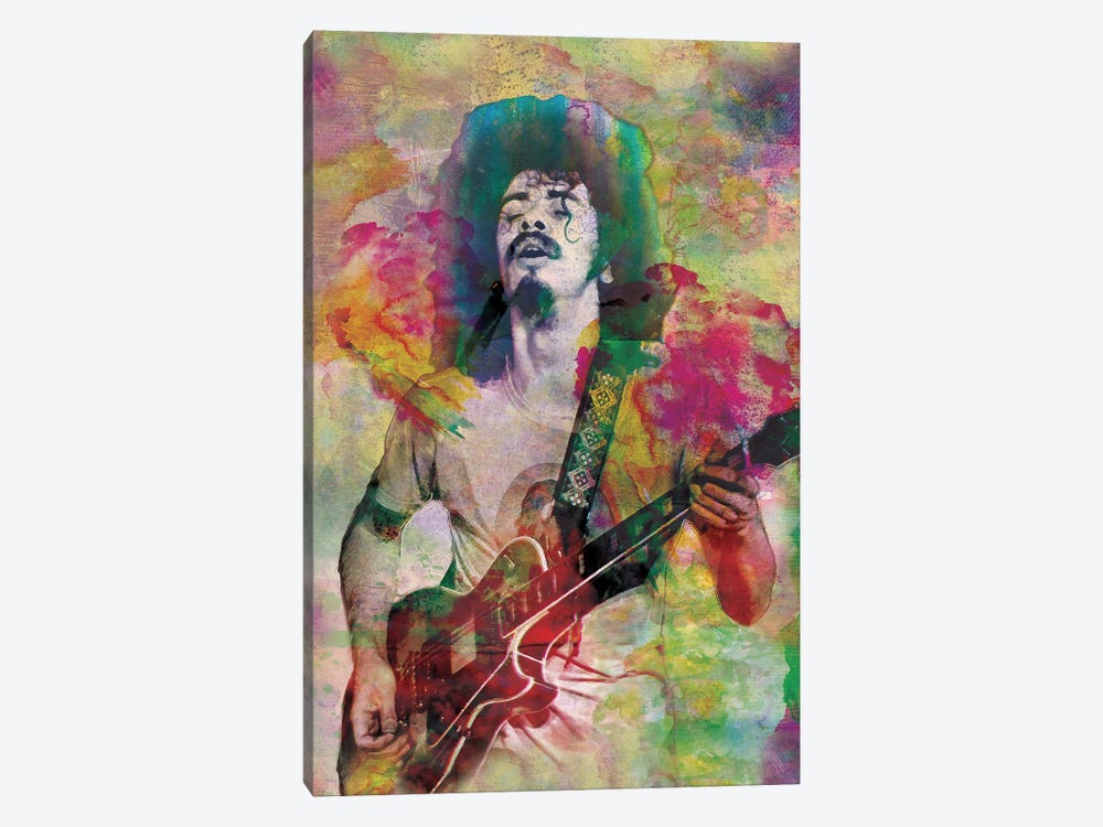 Santana "Black Magic Woman" by Rockchromatic 1-piece Canvas Wall Art