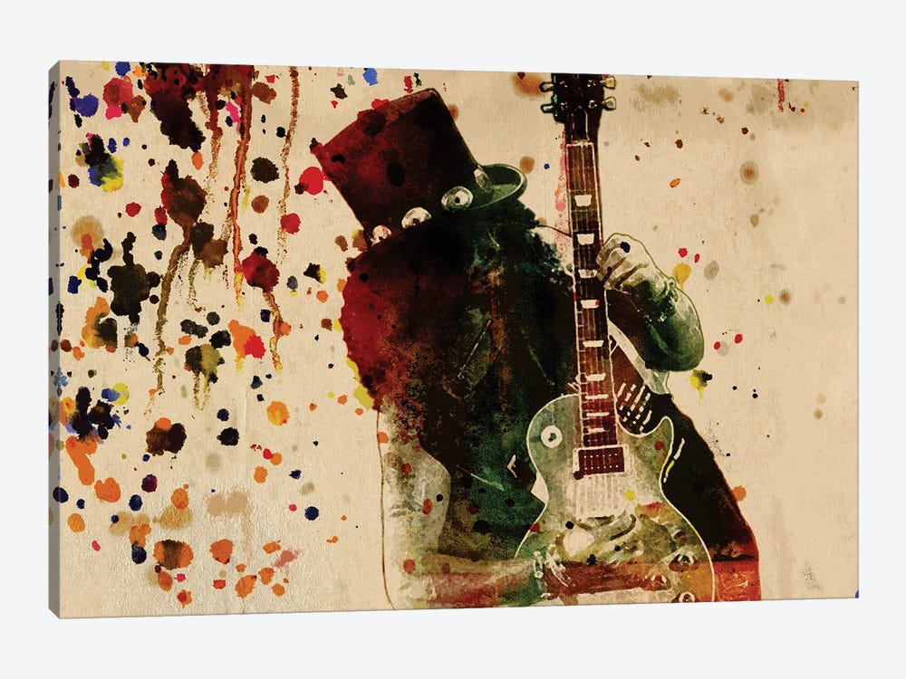 Slash - Guns N Roses "Cold November Rain" by Rockchromatic 1-piece Art Print