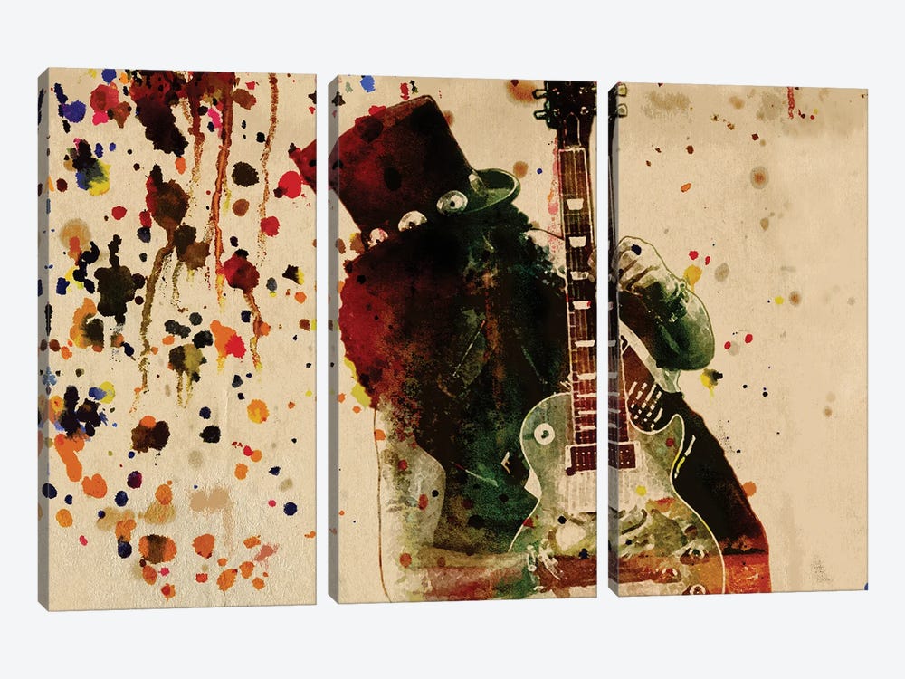 Slash - Guns N Roses "Cold November Rain" by Rockchromatic 3-piece Art Print