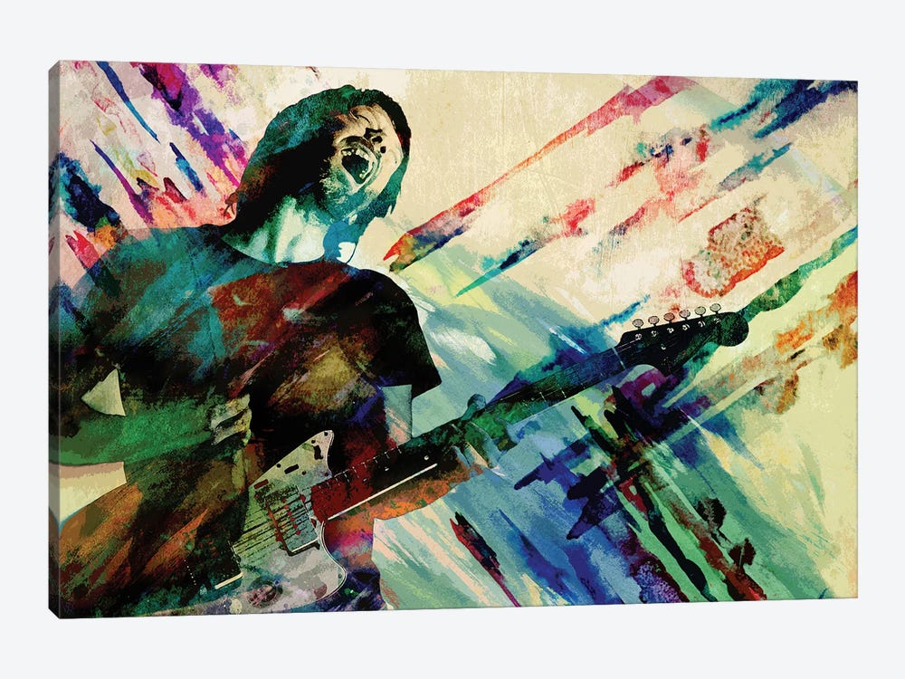 Thom Yorke - Radiohead "Karma Police" by Rockchromatic 1-piece Canvas Print