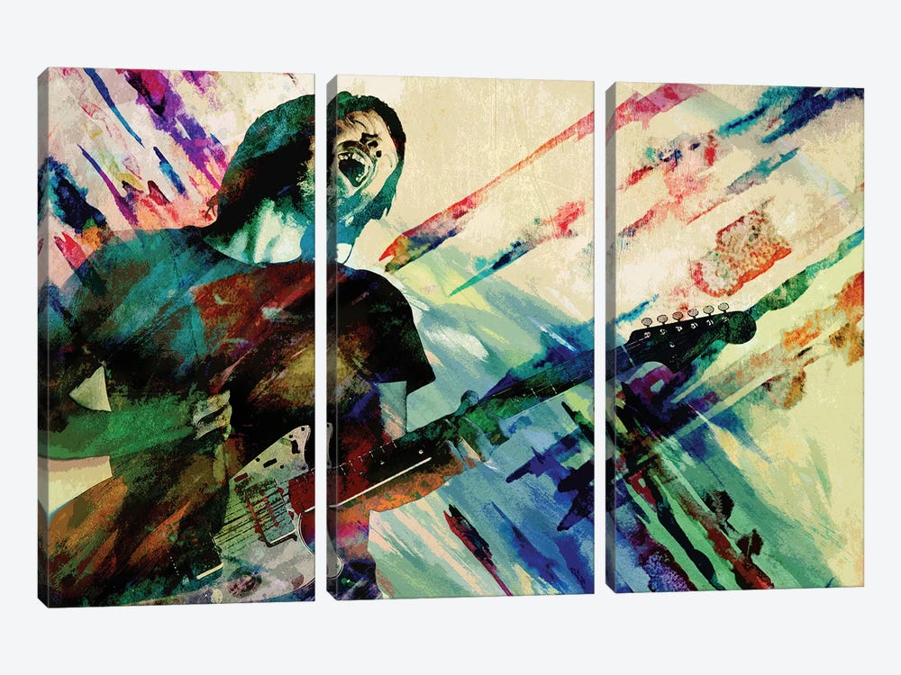 Thom Yorke - Radiohead "Karma Police" by Rockchromatic 3-piece Canvas Art Print