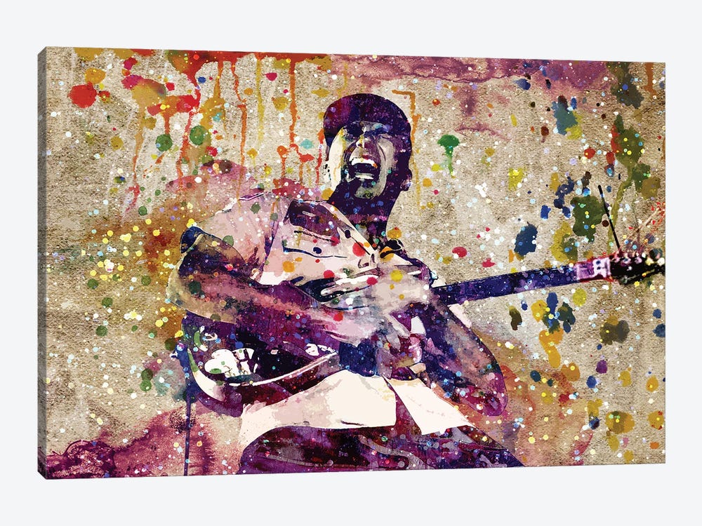 Tom Morello - Rage Against The Machine "Bombtrack" by Rockchromatic 1-piece Canvas Art