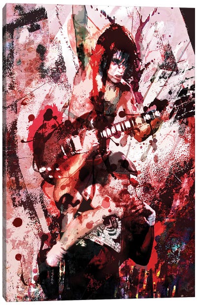 AC/DC "Thunderstruck" Canvas Art Print - Angus Young