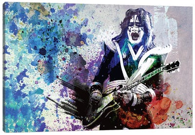 Ace Frehley - Kiss "I Wanna Rock N Roll All Night" Canvas Art Print - Music Art