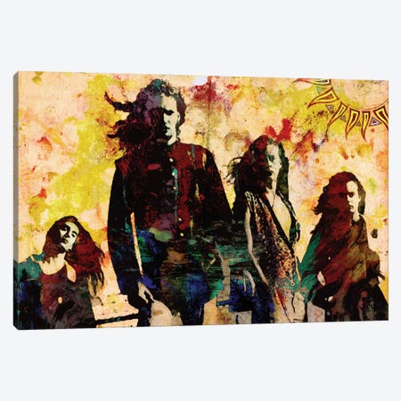 Alice In Chains "Here Comes The Rooster" Canvas Print #RCM180} by Rockchromatic Canvas Art Print