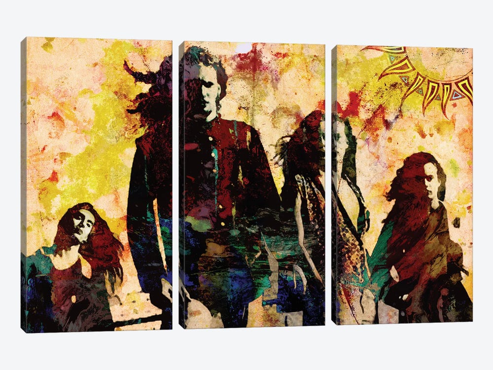 Alice In Chains "Here Comes The Rooster" by Rockchromatic 3-piece Canvas Art