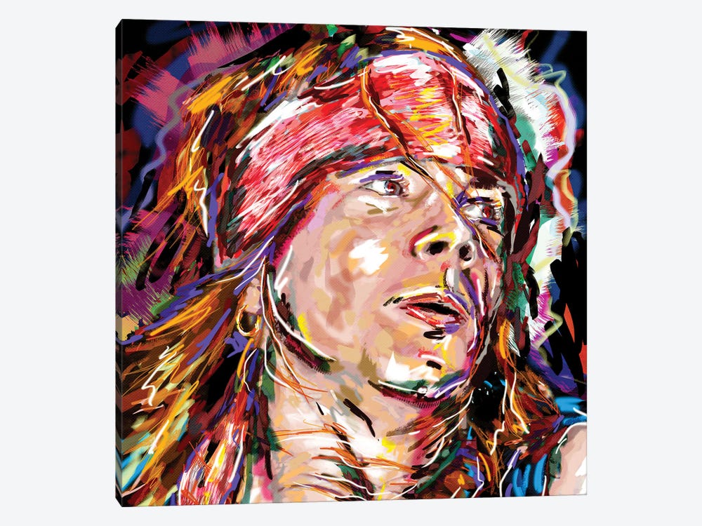 Axl Rose - Guns N' Roses "Sweet Child O' Mine" by Rockchromatic 1-piece Canvas Print
