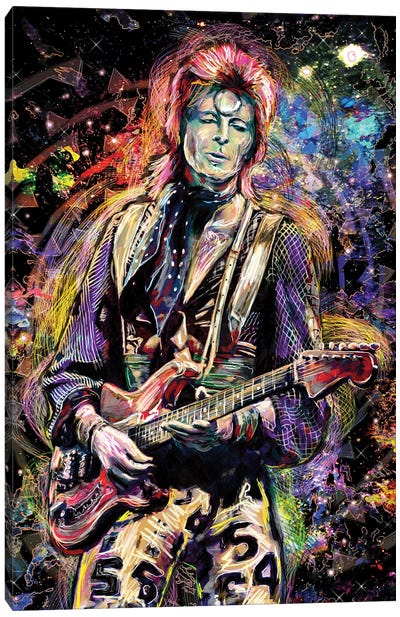 David Bowie "Ziggy Played Guitar" Canvas Art Print - David Bowie