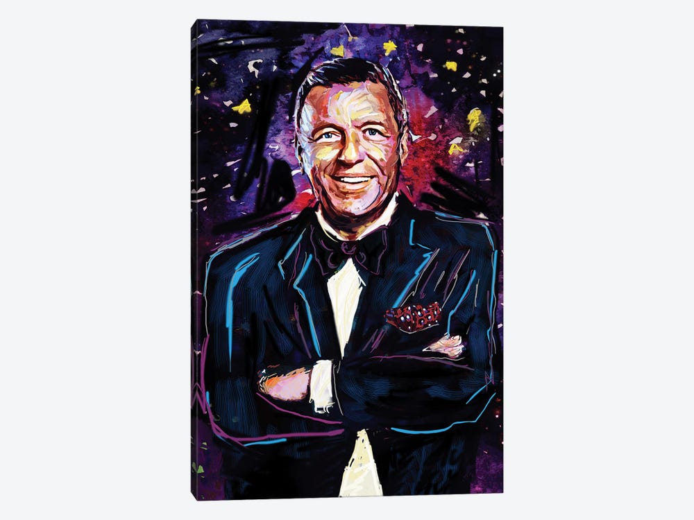 Frank Sinatra "Old Blue Eyes" by Rockchromatic 1-piece Canvas Art Print