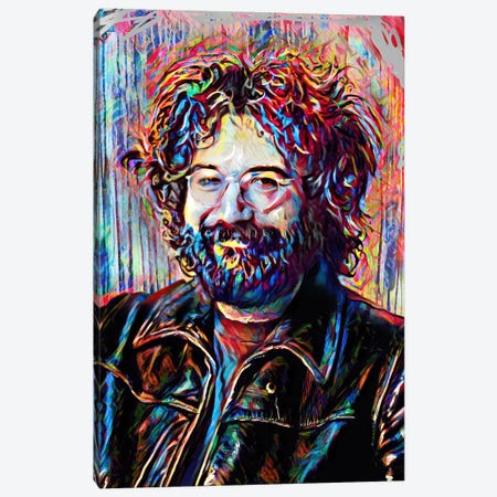 Jerry Garcia - The Grateful Dead "Eyes Of The World" Canvas Print #RCM191} by Rockchromatic Canvas Artwork