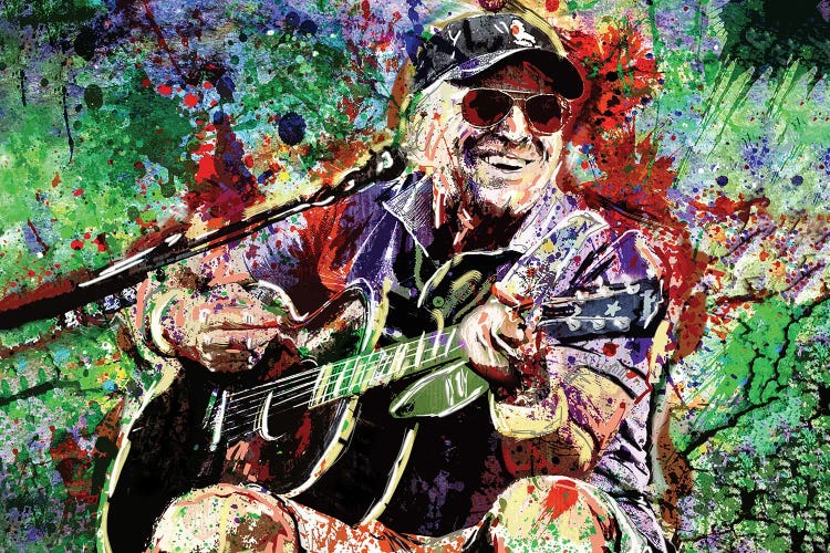 Jimmy Buffet "Margaritaville" by Rockchromatic wall art