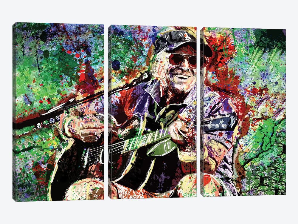 Jimmy Buffet "Margaritaville" by Rockchromatic 3-piece Canvas Artwork