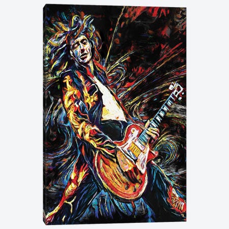 Jimmy Page - Led Zeppelin "Stairway To Heaven" Canvas Print #RCM194} by Rockchromatic Canvas Art Print