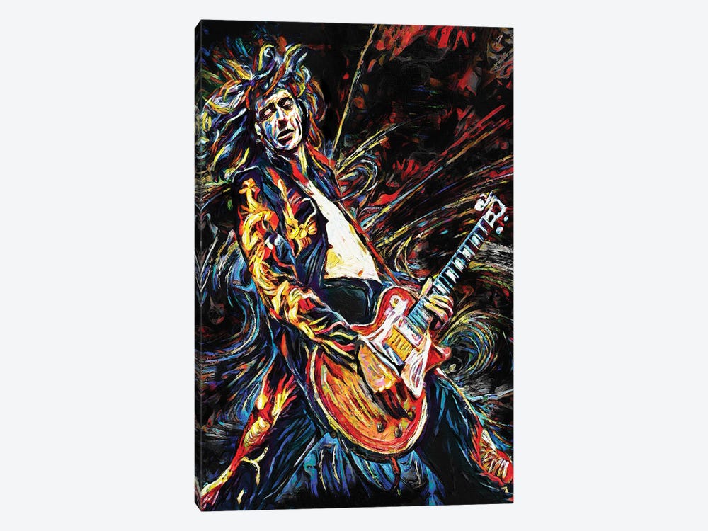 Jimmy Page - Led Zeppelin "Stairway To Heaven" by Rockchromatic 1-piece Canvas Print