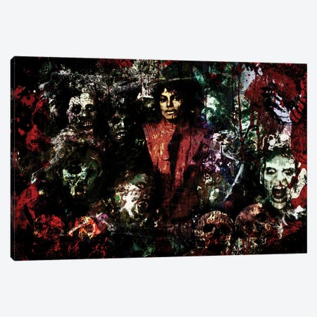 Michael Jackson "Thriller" Canvas Print #RCM200} by Rockchromatic Canvas Wall Art