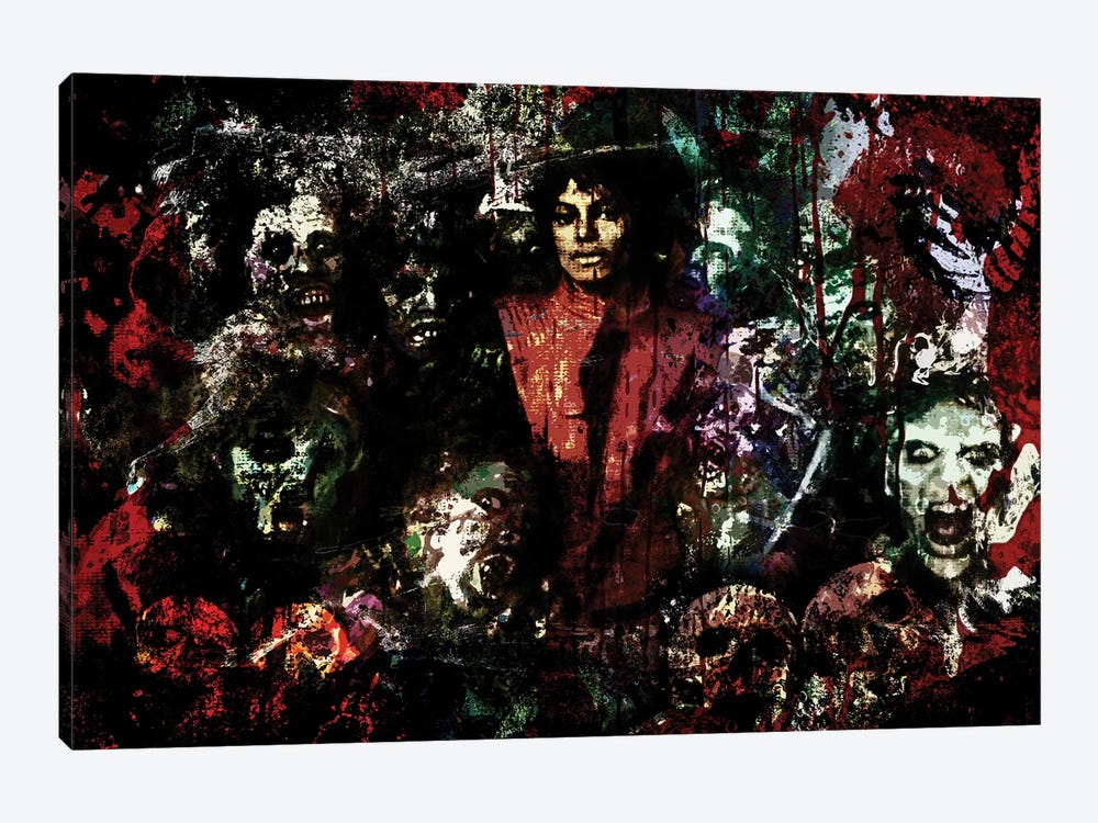 Michael Jackson "Thriller" by Rockchromatic 1-piece Canvas Artwork