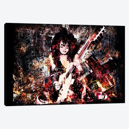 Nikki Sixx - Motley Crue "Knock Em Dead" Canvas Print #RCM203} by Rockchromatic Canvas Wall Art