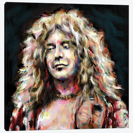 Robert Plant - Led Zeppelin "Going To California" Canvas Print #RCM207} by Rockchromatic Canvas Art Print