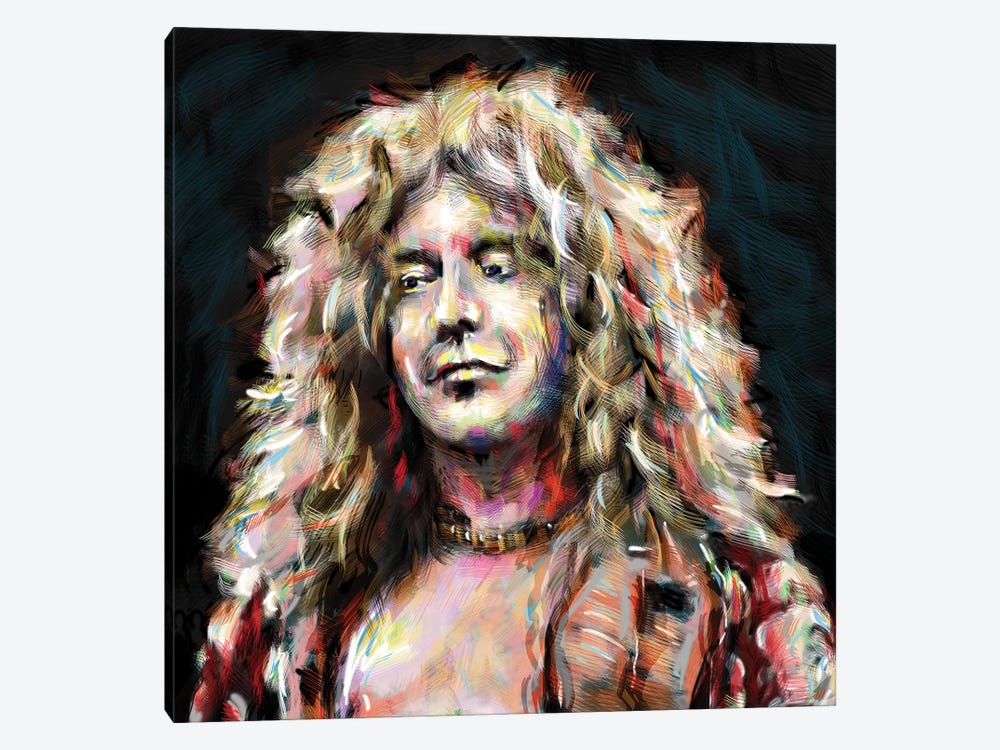 Robert Plant - Led Zeppelin "Going To California" by Rockchromatic 1-piece Art Print