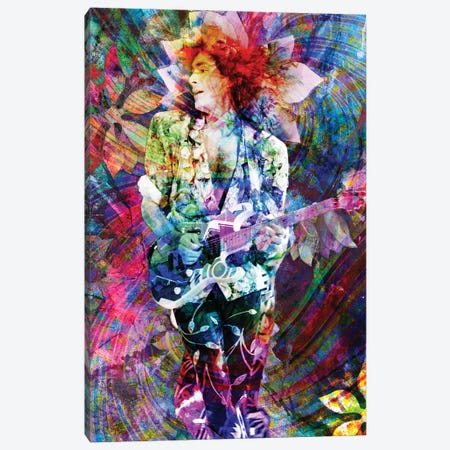 Steve Vai "Bad Horsie" Canvas Print #RCM210} by Rockchromatic Canvas Art Print