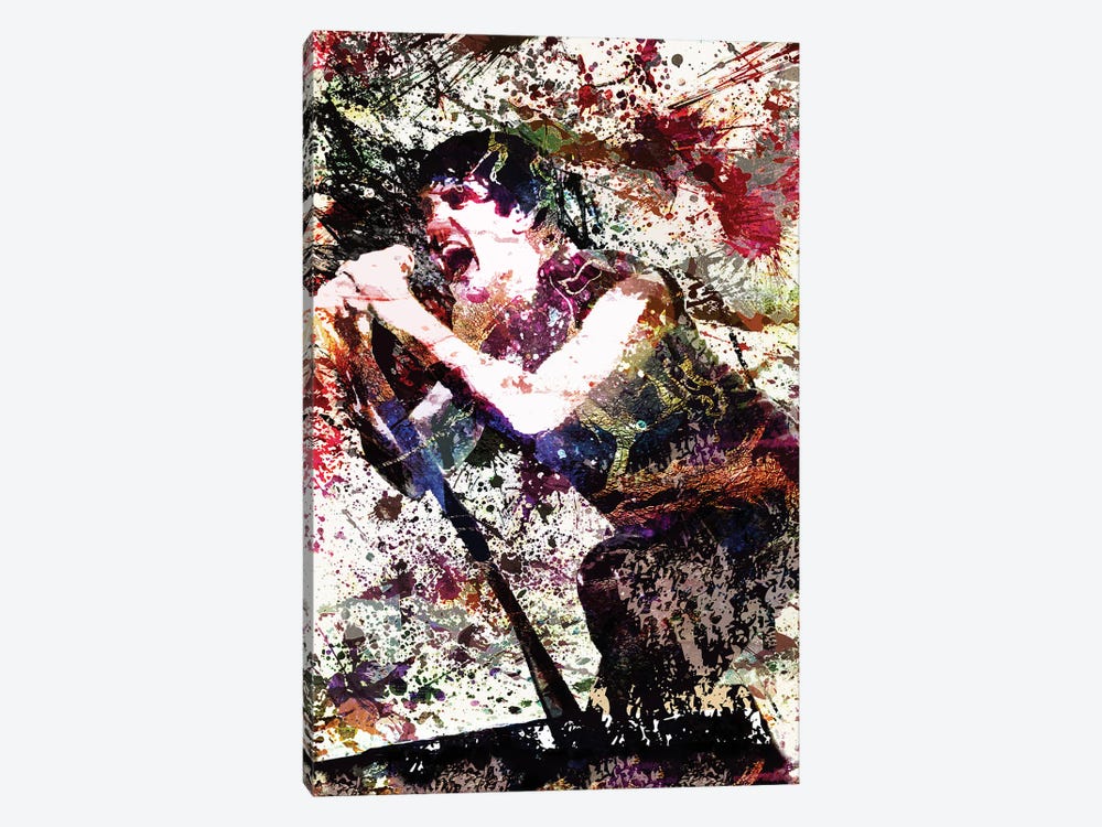 Trent Reznor - Nine Inch Nails "Head Like A Hole" by Rockchromatic 1-piece Canvas Print