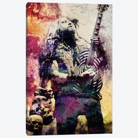 Zakk Wylde - Ozzy Osbourne "Mama I'm Coming Home" Canvas Print #RCM223} by Rockchromatic Canvas Artwork