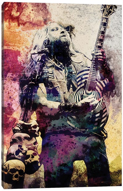 Zakk Wylde - Ozzy Osbourne "Mama I'm Coming Home" Canvas Art Print - Rockchromatic