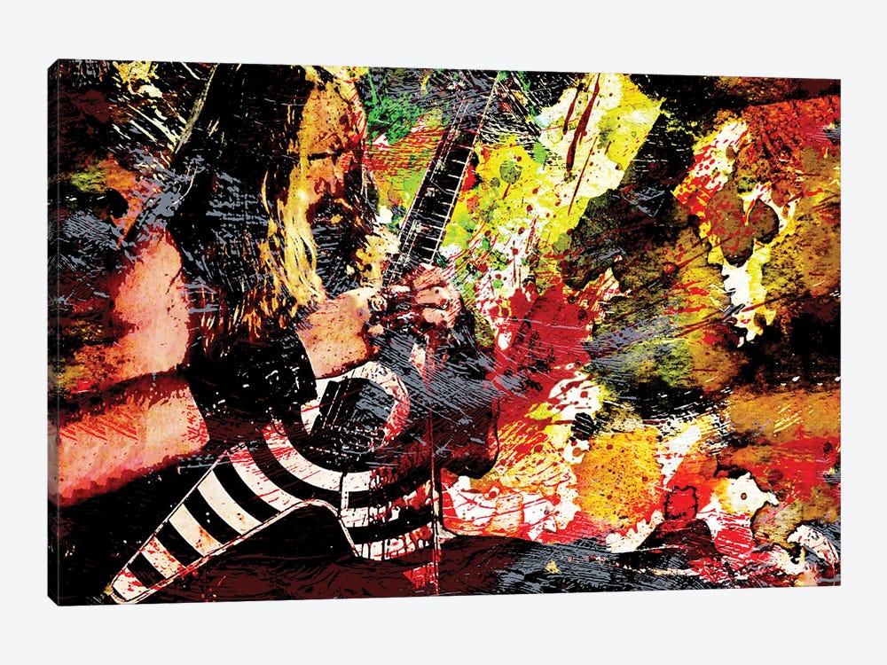 Zakk Wylde - Ozzy Osbourne "No More Tears" by Rockchromatic 1-piece Canvas Artwork