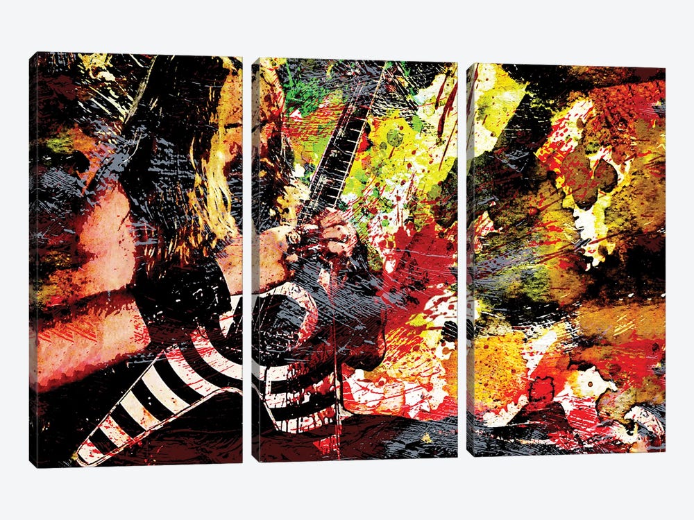 Zakk Wylde - Ozzy Osbourne "No More Tears" by Rockchromatic 3-piece Canvas Wall Art