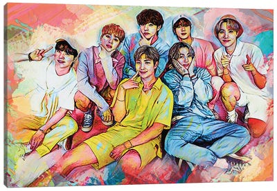 BTS "Dynamite" Canvas Art Print - Band Art