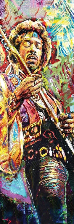 Jimi Hendrix "Little Wing 2" by Rockchromatic wall art