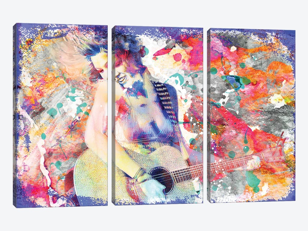 Taylor Swift "Love Story" by Rockchromatic 3-piece Canvas Art Print
