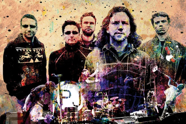 Pearl Jam "Even Flow" by Rockchromatic wall art