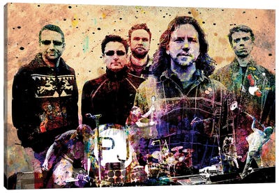 Pearl Jam "Even Flow" Canvas Art Print - Eddie Vedder