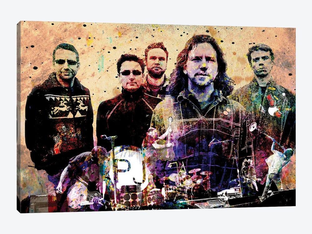Pearl Jam "Even Flow" by Rockchromatic 1-piece Canvas Print