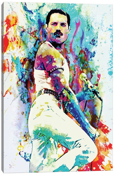 Freddie Mercury - We Will Rock You Canvas Art Print - Rock-n-Roll Art