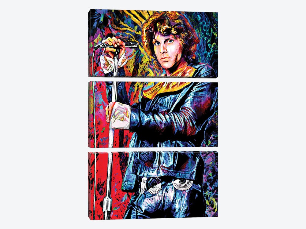 Jim Morrison - The Doors - LA Woman by Rockchromatic 3-piece Canvas Artwork